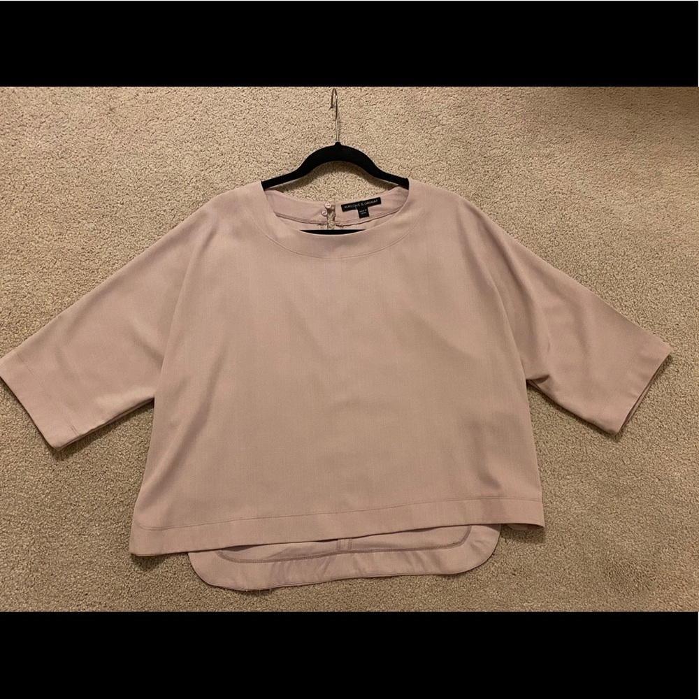 Harlowe & Graham Muted Pink Hi-lo  Blouse